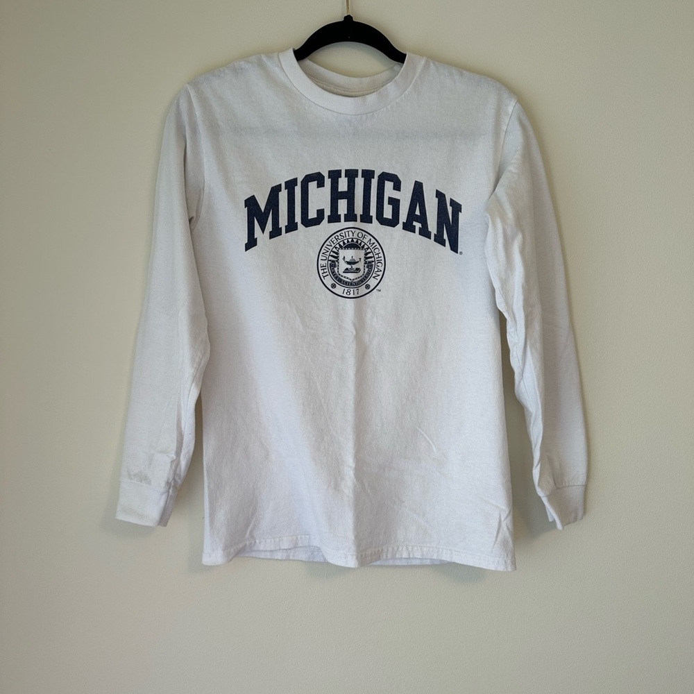 Michigan White Long Sleeve Shirt